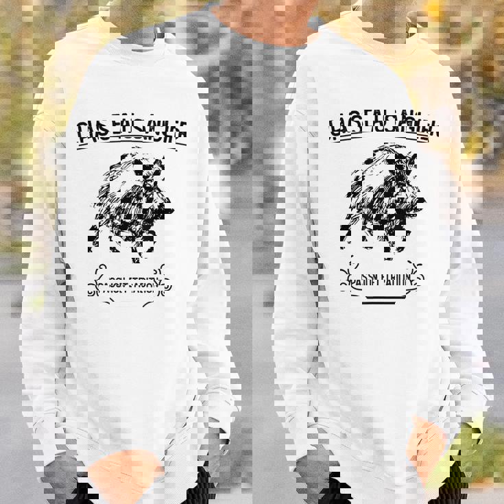 情熱と伝統の猪狩猟 スウェットシャツ 彼への贈り物