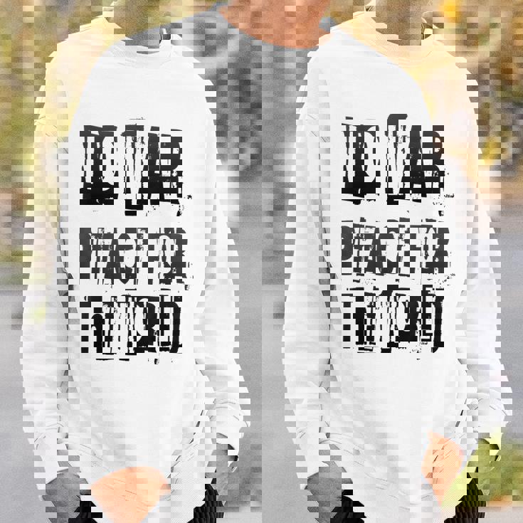 戦争禁止、平和、反戦、戦争禁止 スウェットシャツ 彼への贈り物