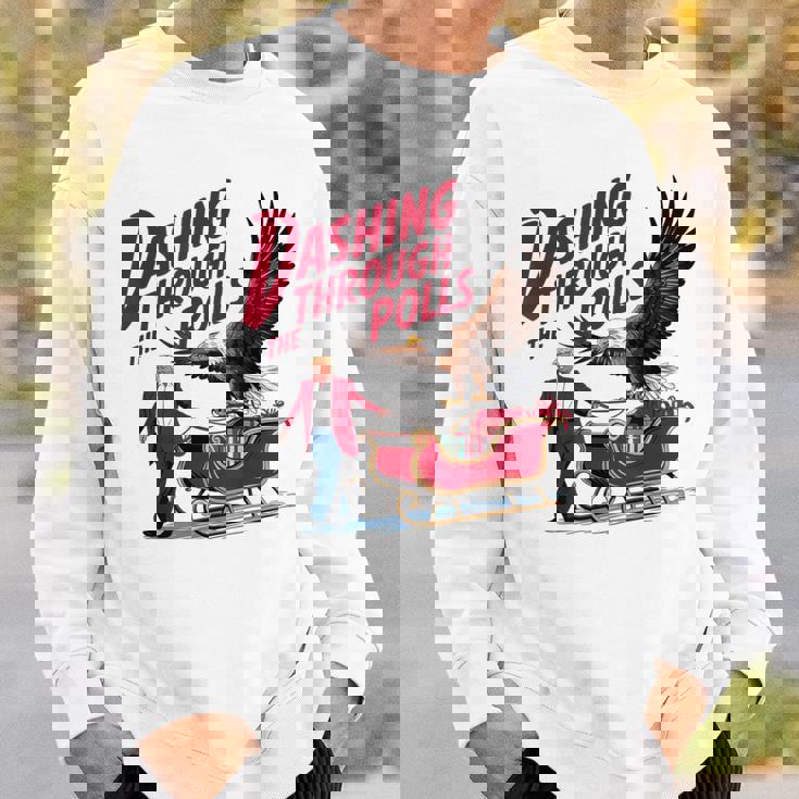 投票を駆け抜ける 面白い選挙結果 トランプ クリスマス スウェットシャツ 彼への贈り物