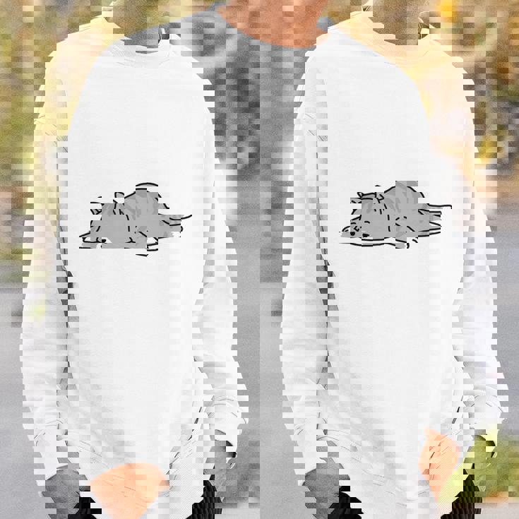 押してもダメならもうダメだ ネタ ことわざ 格言 慣用句 ジョーク ギャグ ダジャレ ツッコミ 猫 おもしろ 長袖tシャツ スウェットシャツ 彼への贈り物