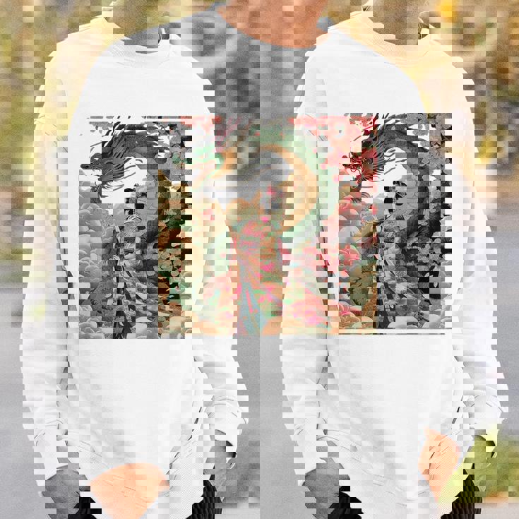 日本 浮世絵 桜 着物 竜 綺麗 日本髪 スウェットシャツ 彼への贈り物