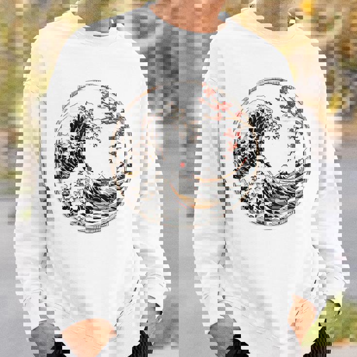 日本 神奈川 波 津波 浮世絵 日本美術 スウェットシャツ 彼への贈り物