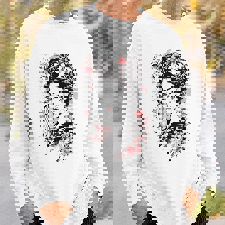 日本の芸者アートグラフィックtシャツ メンズ レディース キッズ スウェットシャツ 彼への贈り物