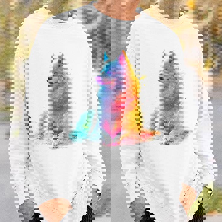 日本スピッツ 犬 モチーフ ペットアート 日本スピッツ スウェットシャツ 彼への贈り物