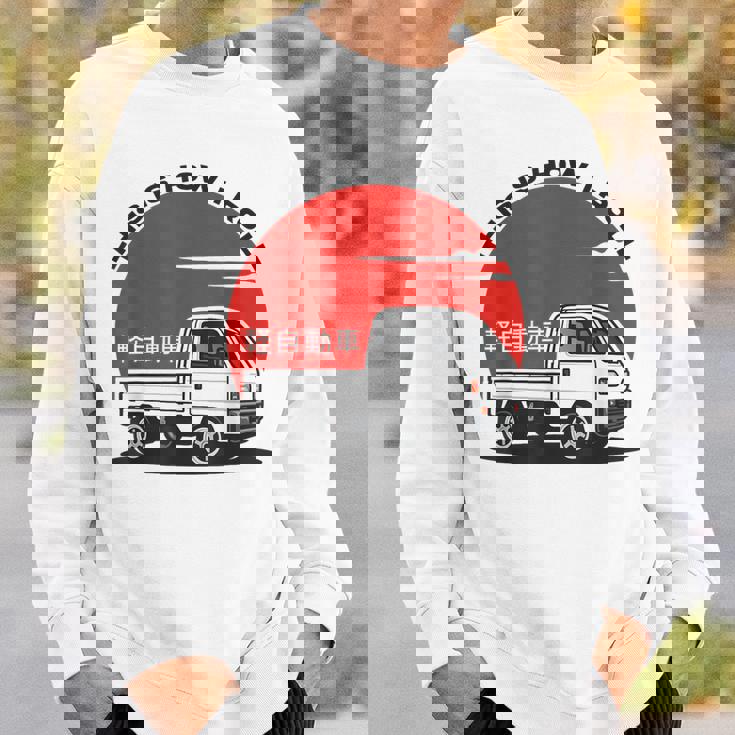 日本ミニトラック 軽自動車 キャブ オーバー コンパクト 四駆 オフロード トラック スウェットシャツ 彼への贈り物