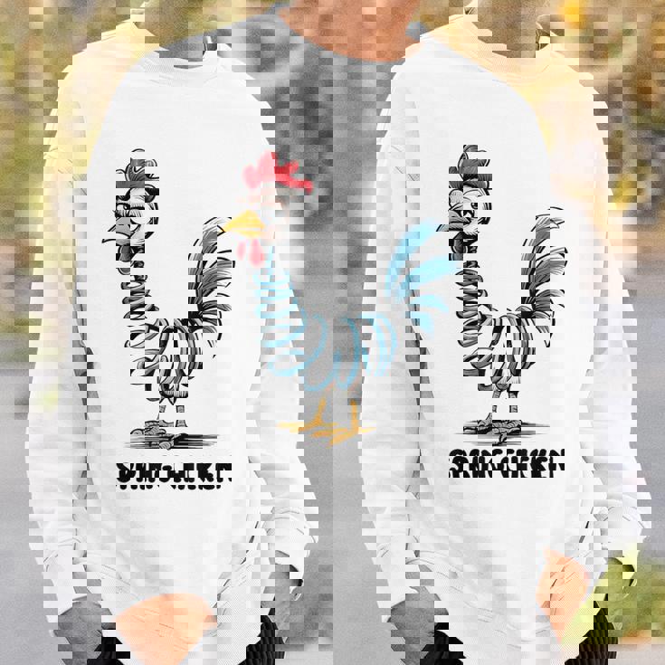 春のチキンチキンポゴスティックファニーチキン スウェットシャツ 彼への贈り物