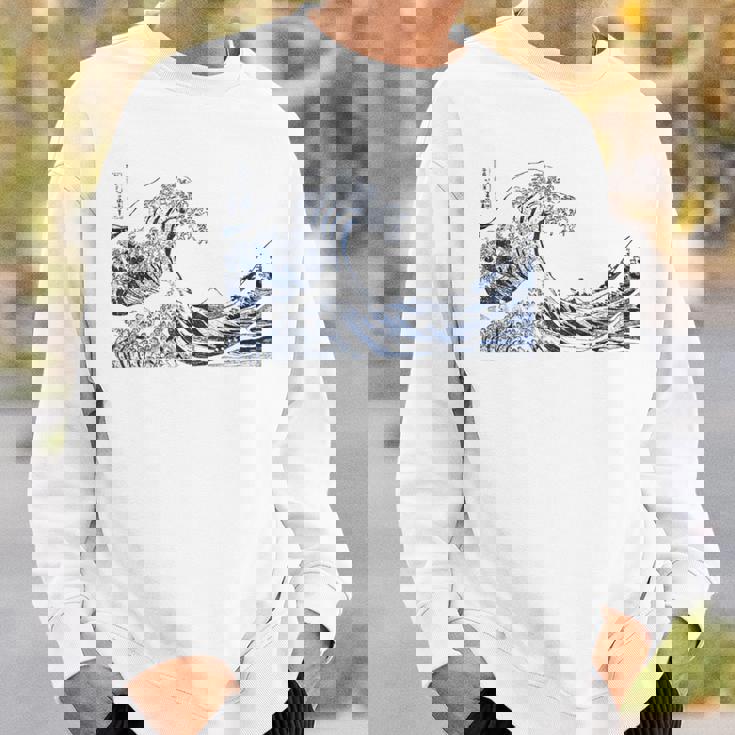 有名ヴィンテージアート グレートウェーブ 葛飾北斎 おしゃれ スウェットシャツ 彼への贈り物