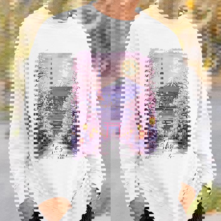 東京 日本 桜 夜景 お土産 スウェットシャツ 彼への贈り物