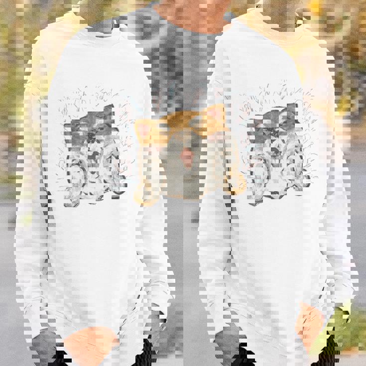 柴犬 かわいい いぬ 子犬 ペット おもしろ 動物 アート イラスト 長袖tシャツ スウェットシャツ 彼への贈り物