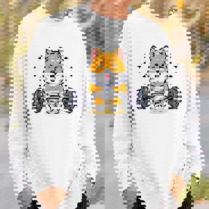 柴犬 イヌ 面白いtシャツ 犬 筋トレ 文字入り メンズ おもしろ 面白い 服 おもしろグッズ 文字 スウェットシャツ 彼への贈り物