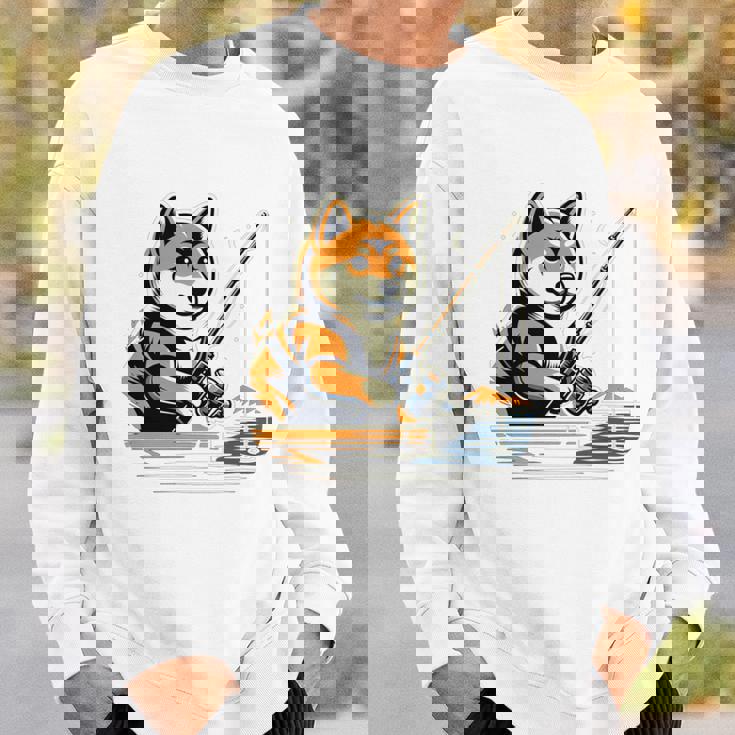 柴犬 犬 イヌ 面白いtシャツ 釣り 釣りバカ 釣り人 メンズ おもしろ 面白い 服 海釣り 川釣り 文字tシャツ 長袖tシャツ スウェットシャツ 彼への贈り物