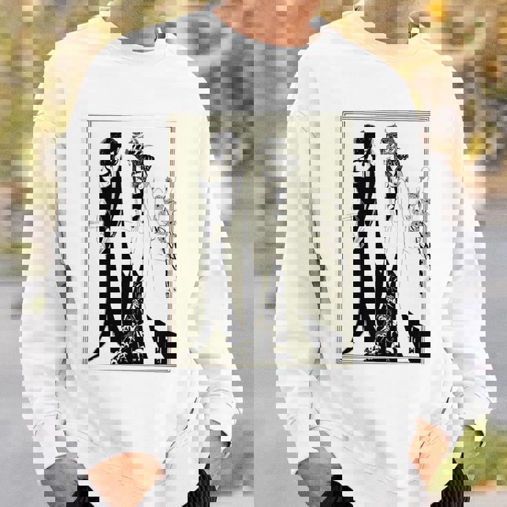 母とサロメ、オーブリー・ビアズリーによるヘロディアス1894 長袖tシャツ スウェットシャツ 彼への贈り物