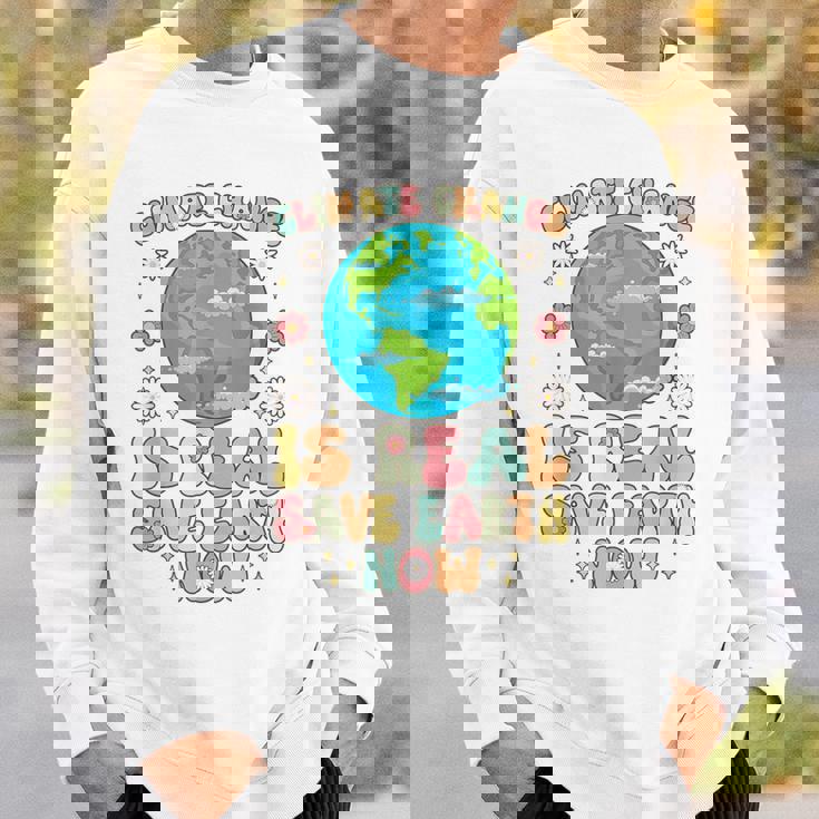 気候変動は本当の地球を救う地球の日 スウェットシャツ 彼への贈り物