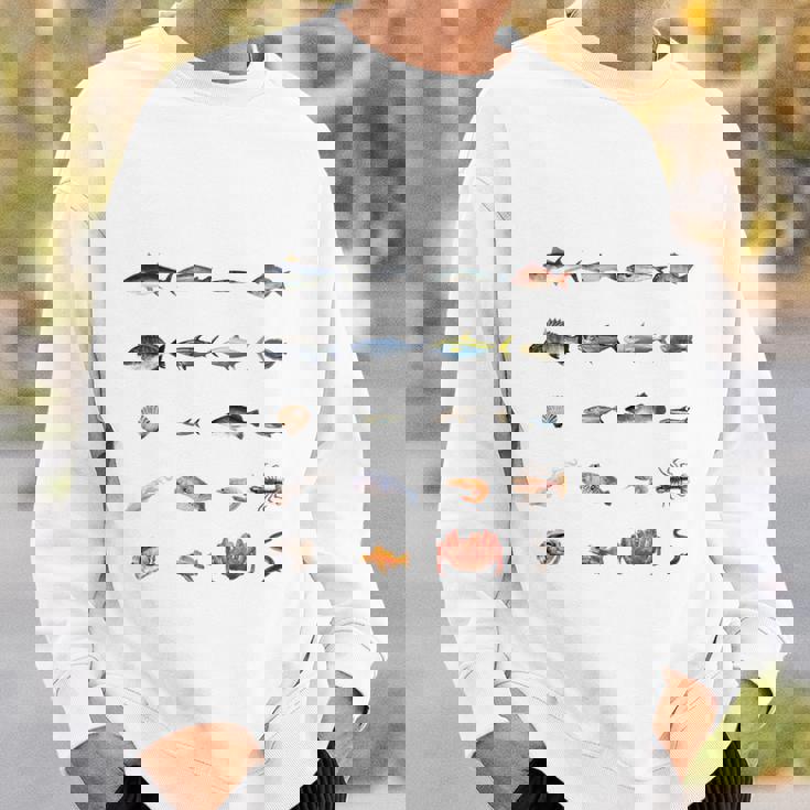 海鮮 ネタ 面白いtシャツ おもしろ 食べ物 文字入り メンズ 面白い 服 オリジナル グッズ 文字tシャツ プレゼント 長袖tシャツ スウェットシャツ 彼への贈り物