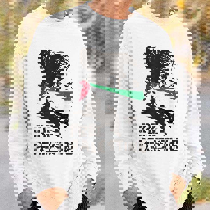 無料パレスチナ国旗 ガザの終わり占領 パレスチナ語 スウェットシャツ 彼への贈り物