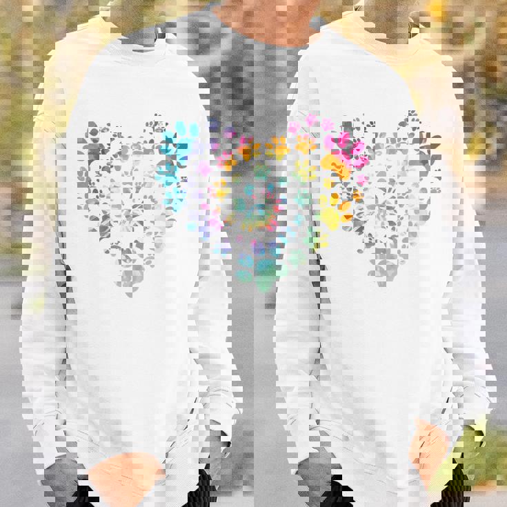 バックプリント 犬の足跡 犬 ペット 足跡 プリント スウェットシャツ 彼への贈り物