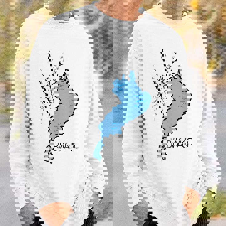 琵琶湖を止めようか大胆な日本のユーモア スウェットシャツ 彼への贈り物