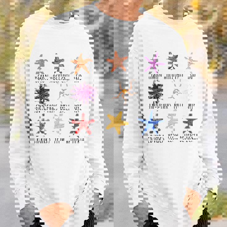 異なるタイプのヒトデの品種コレクション、かわいいヒトデ Lo スウェットシャツ 彼への贈り物