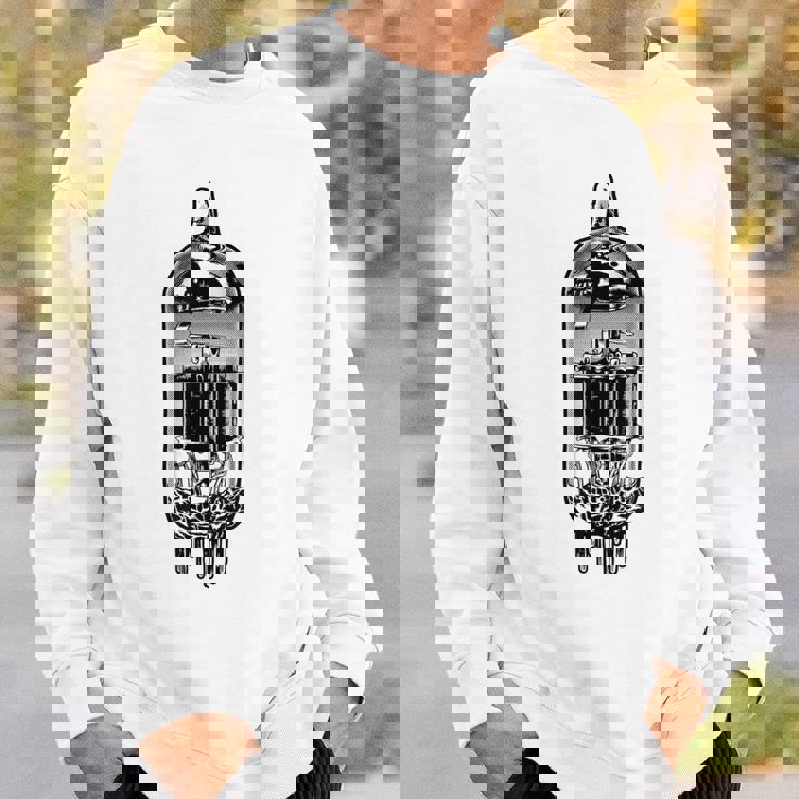 真空管デザイン・ヴィンテージ・アナログ・バルブ・アンプ、ギター スウェットシャツ 彼への贈り物