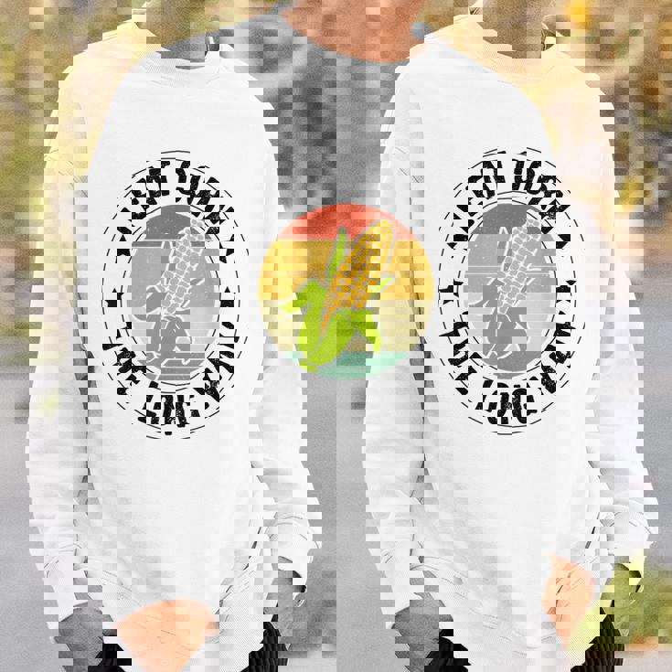 私はトウモロコシを食べます スウェットシャツ 彼への贈り物