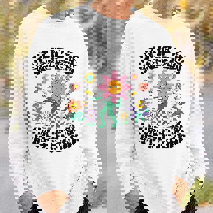 私は大柄な人間じゃないよ椅子で殴るぞおかしい 長袖tシャツ スウェットシャツ 彼への贈り物