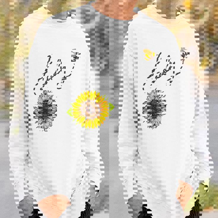 秋のひまわり マルハナバチ 面白いひまわり蜂 秋の愛 スウェットシャツ 彼への贈り物