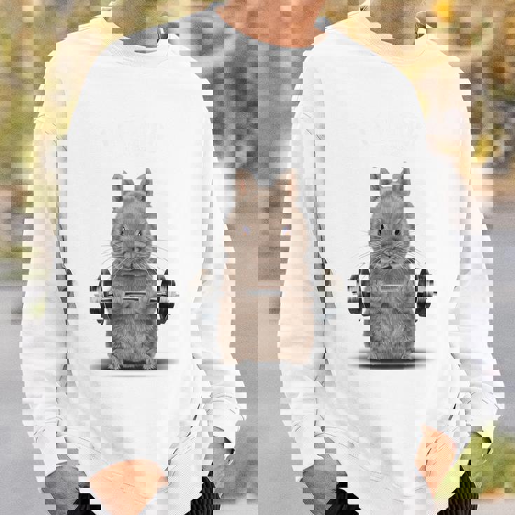 筋トレ ジム やる気がないなら家に帰れ ネザーランドドワーフ ウサギ ベージュ スウェットシャツ 彼への贈り物