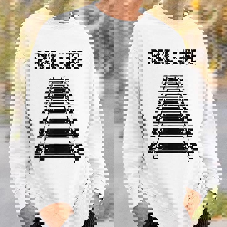 線路付きレールライフ 鉄道作業員と鉄道模型用 スウェットシャツ 彼への贈り物