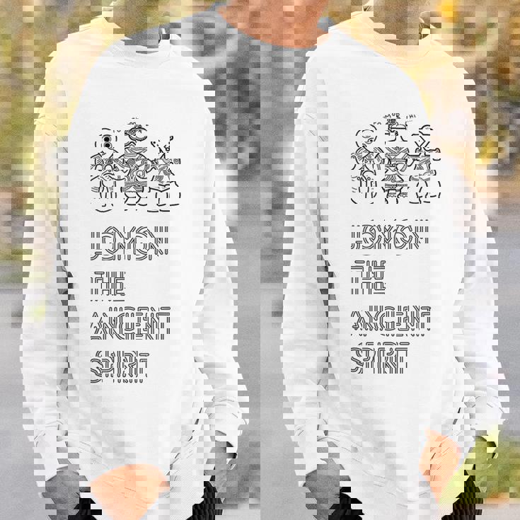 縄文・古来の精神。Tomodachi 土偶 遮光器土偶 ハート形土偶 仮面の女神 宇宙人 はにわ シュール シンプル スウェットシャツ 彼への贈り物