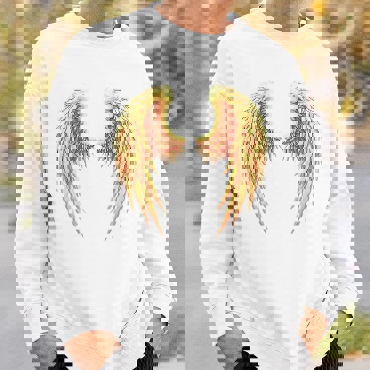 背中には金色の天使の羽 スウェットシャツ 彼への贈り物