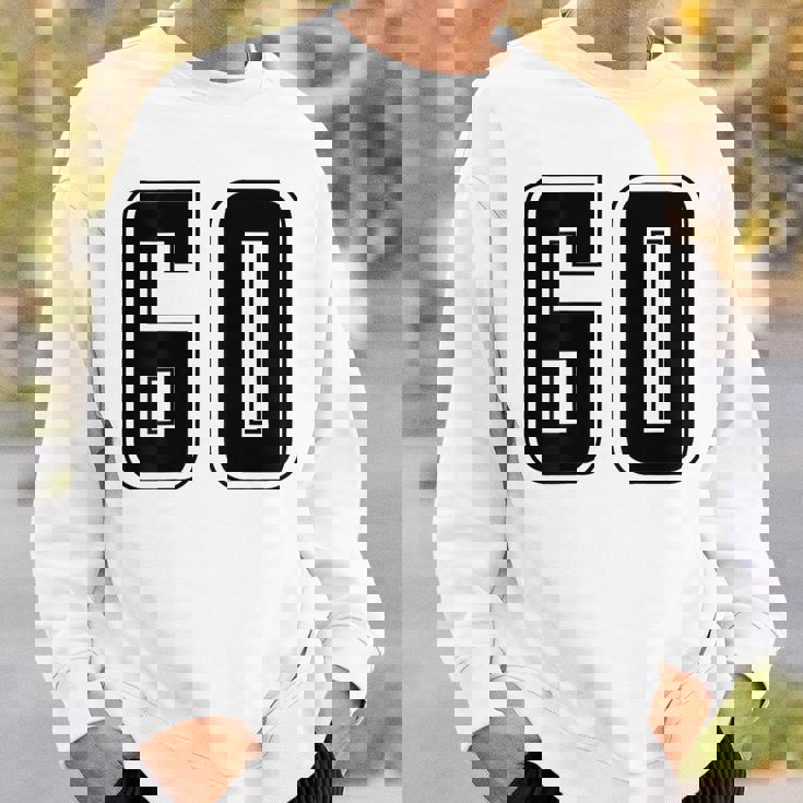 背番号 60 チーム短大スポーツ背番号付きユニフォーム スウェットシャツ 彼への贈り物