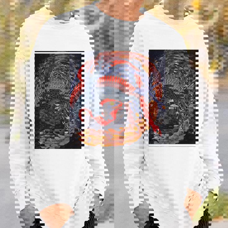 葛飾北斎作 鳳凰 長袖tシャツ スウェットシャツ 彼への贈り物