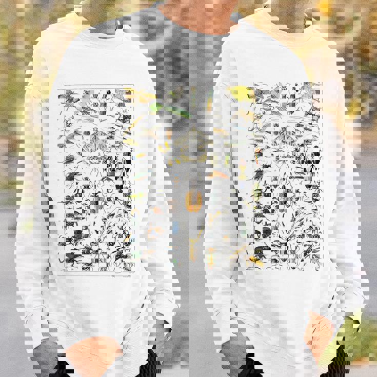 虫 昆虫 虫虫型 昆虫学プリント 虫プリント スウェットシャツ 彼への贈り物