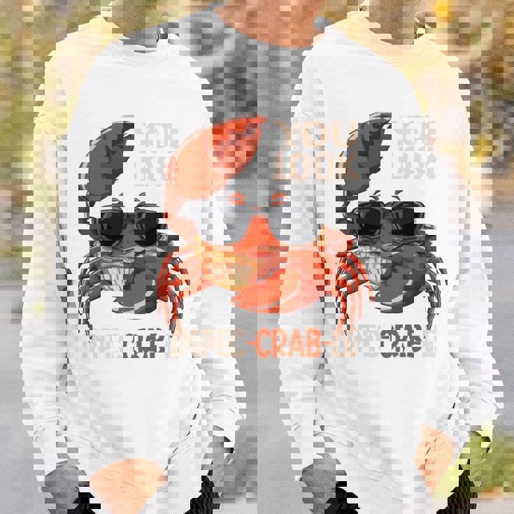 蟹 カニ 魚介類 涼しい かに 食べる 長袖tシャツ スウェットシャツ 彼への贈り物
