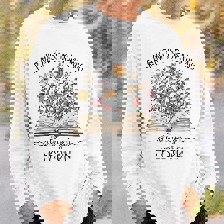 読書は目で見る夢を見る本好き読者 長袖tシャツ スウェットシャツ 彼への贈り物