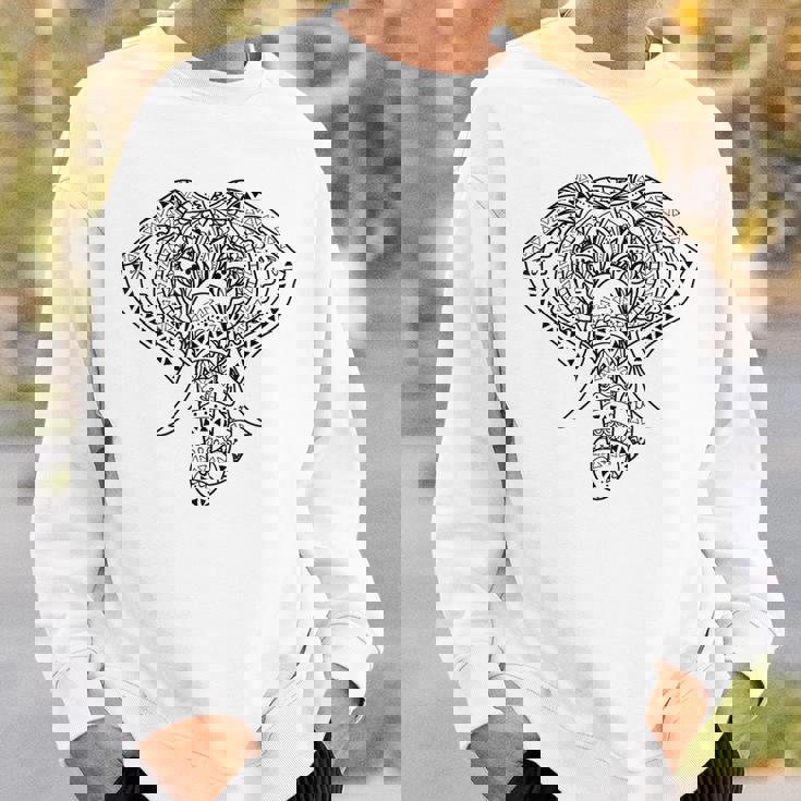 象のマンダラ、ヨガナマステエスニックシャーマン。 スウェットシャツ 彼への贈り物