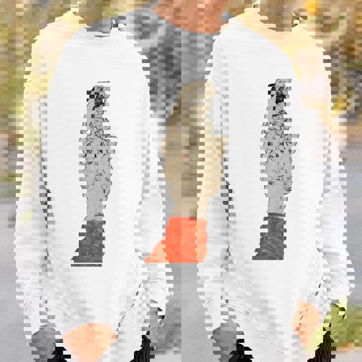 赤いふんどしの立っている男性 エゴン・シーレ作 1914 長袖tシャツ スウェットシャツ 彼への贈り物