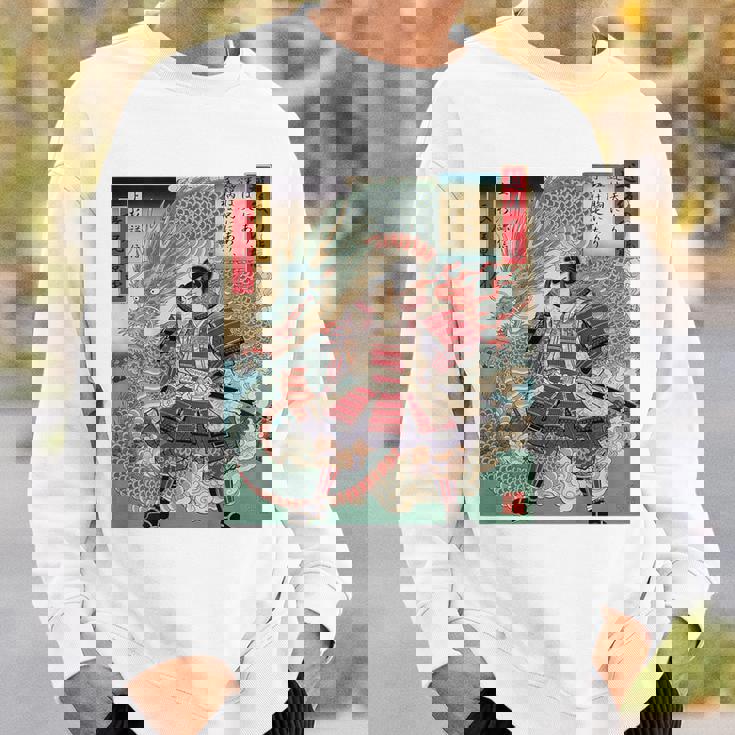 越後の龍 上杉謙信 長尾景虎 毘沙門天 軍神 バックプリント スウェットシャツ 彼への贈り物