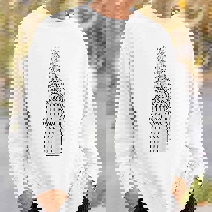 踊るはにわ大行列 はにわ ハニワ 埴輪 土偶 古墳 阿波踊り 宇宙人 かわいい シュール ワンポイント スウェットシャツ 彼への贈り物