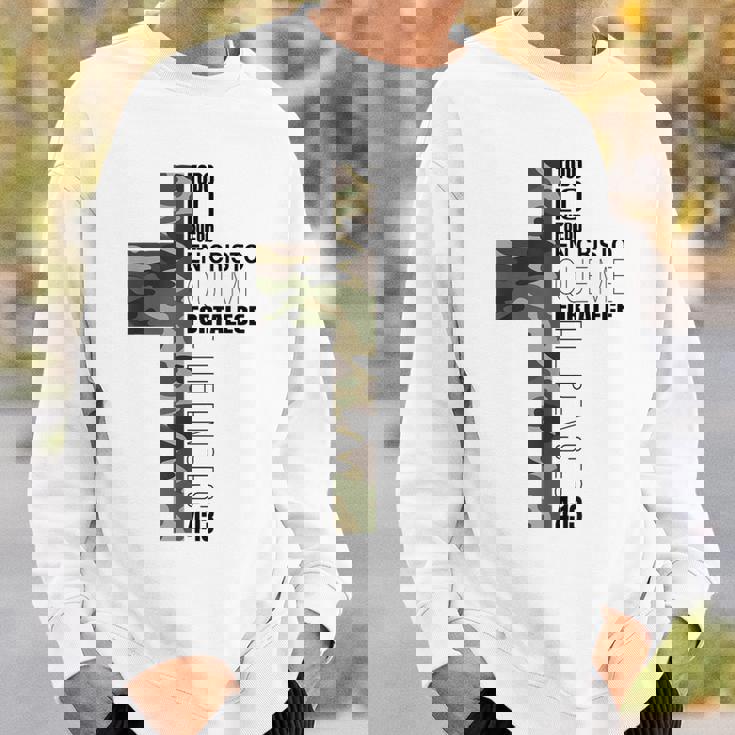 迷彩 スペイン語 聖書 一節 クリスティアーノerso スウェットシャツ 彼への贈り物