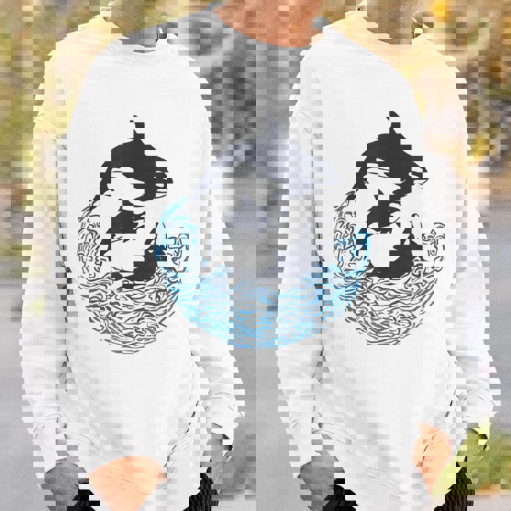 面白tシャツ シャチ 海 クジラ サメ おもしろ かわいい グッズ 服 ネタ メンズ オリジナル 夏 スウェットシャツ 彼への贈り物