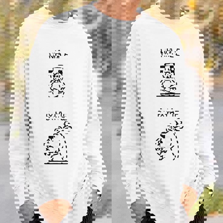 面白いtシャツ 面白いパグヨガのポーズ パグ好きなパグの飼い主さん スウェットシャツ 彼への贈り物