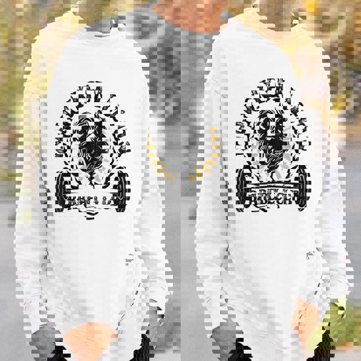 面白いチキンレッグバーベルワークアウトジム。 スウェットシャツ 彼への贈り物