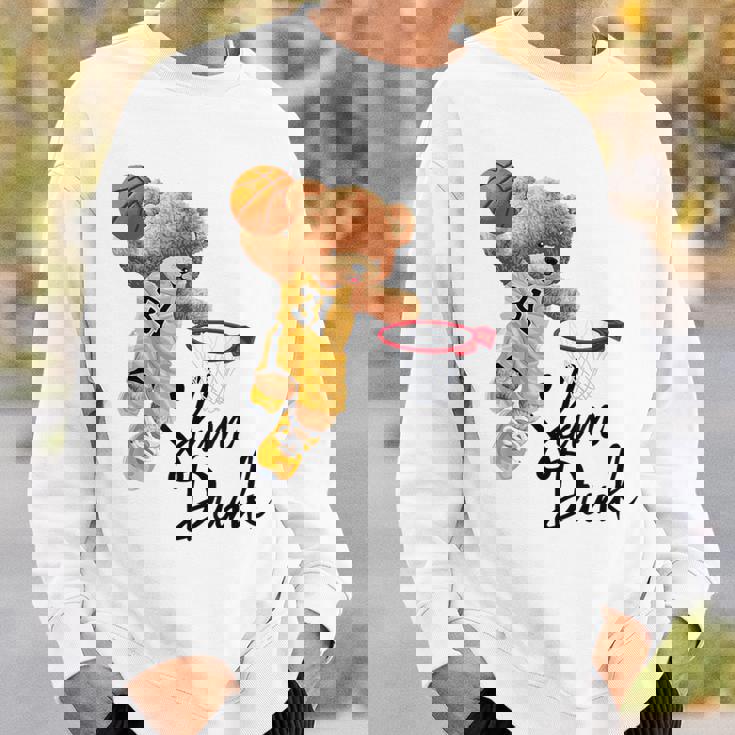 面白いテディベア スラムダンク テディベア バスケットボール スウェットシャツ 彼への贈り物