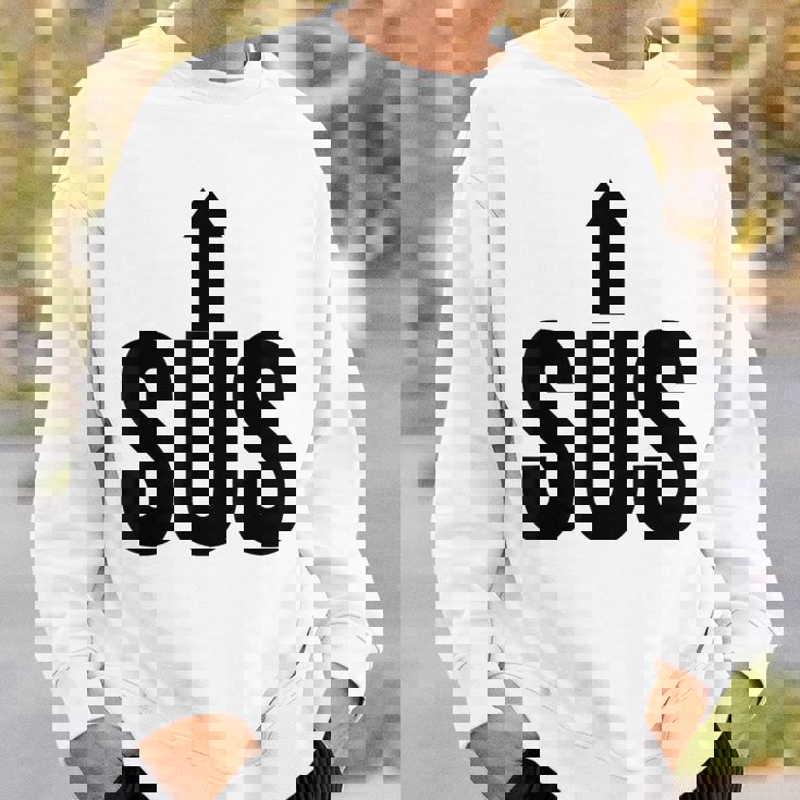 面白い不審者は面白いいたずら者は遊び心のある引用 スウェットシャツ 彼への贈り物