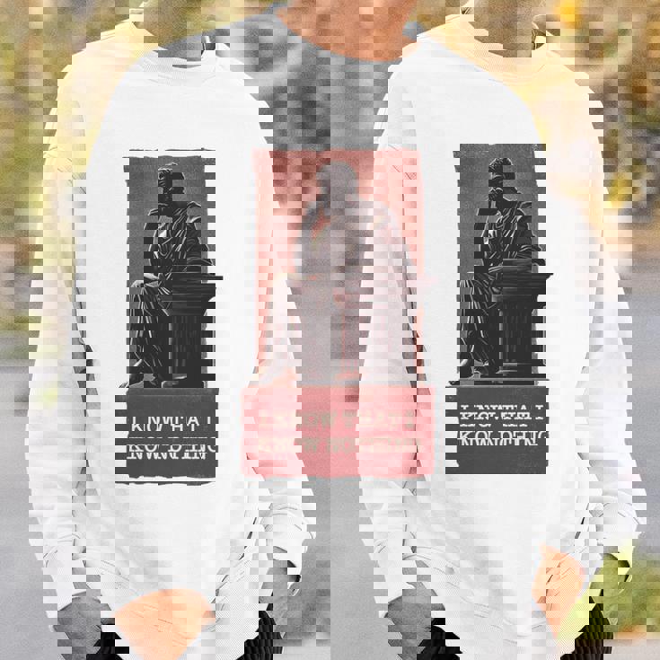 面白い哲学ギフト 哲学者のためのギリシャ語の引用 長袖tシャツ スウェットシャツ 彼への贈り物