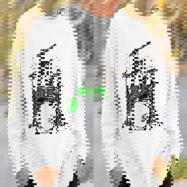 面白い猫 ドラム 猫 ドラマー 面白い ドラム 猫 スウェットシャツ 彼への贈り物