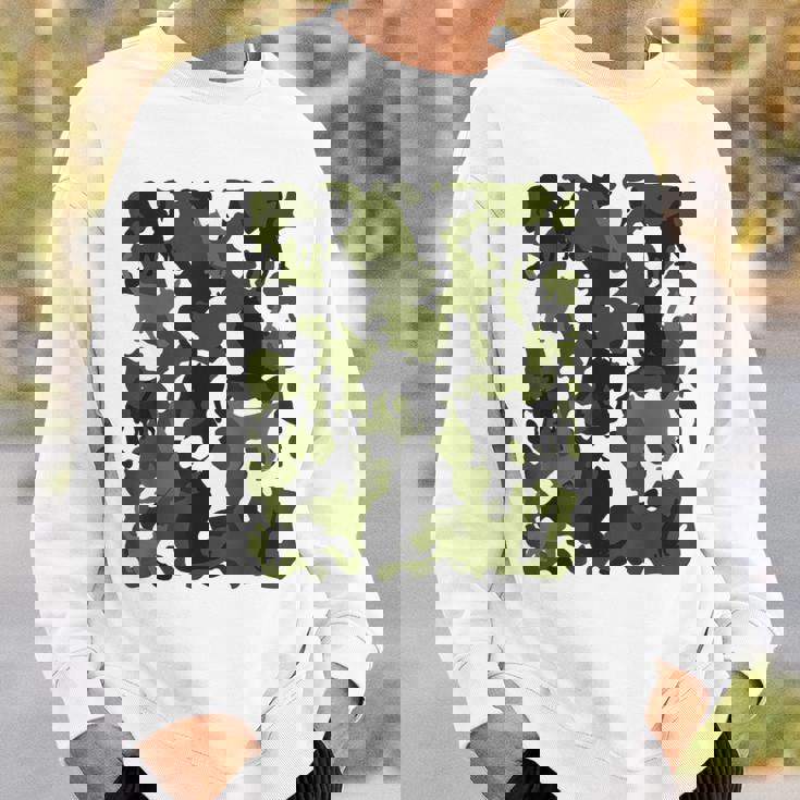 面白い猫のカモフラージュカモフラージュパターンペット猫 スウェットシャツ 彼への贈り物