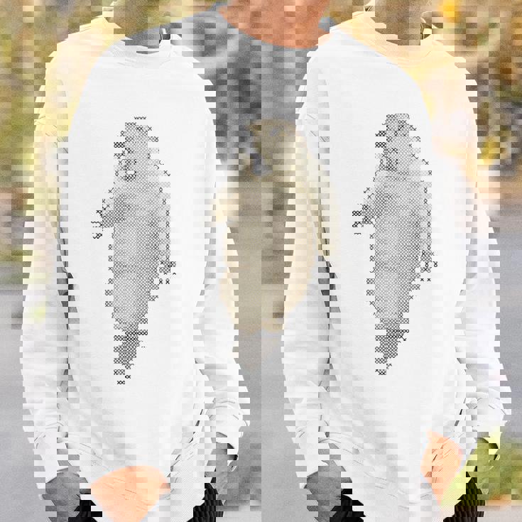 驚愕した マーモット ステッチ デザイン おもしろい 動物 レトロゲーム ドット絵 スウェットシャツ 彼への贈り物