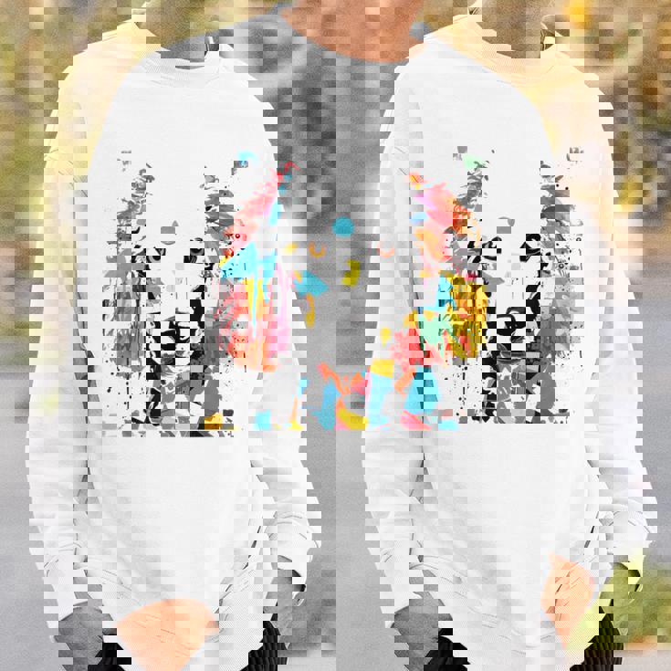 鮮やかな犬のアート スプラッシュカラー 抽象画 スウェットシャツ 彼への贈り物